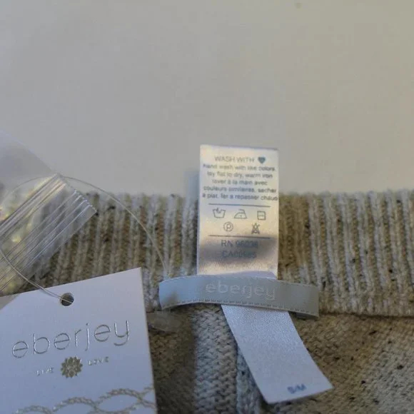 NWT Eberjey Paula Drawstring Shorts Speckled Grey S/M - Picture 8 of 8